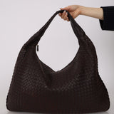 Bottega Veneta Dark Chocolate Intrecciato Large Hobo