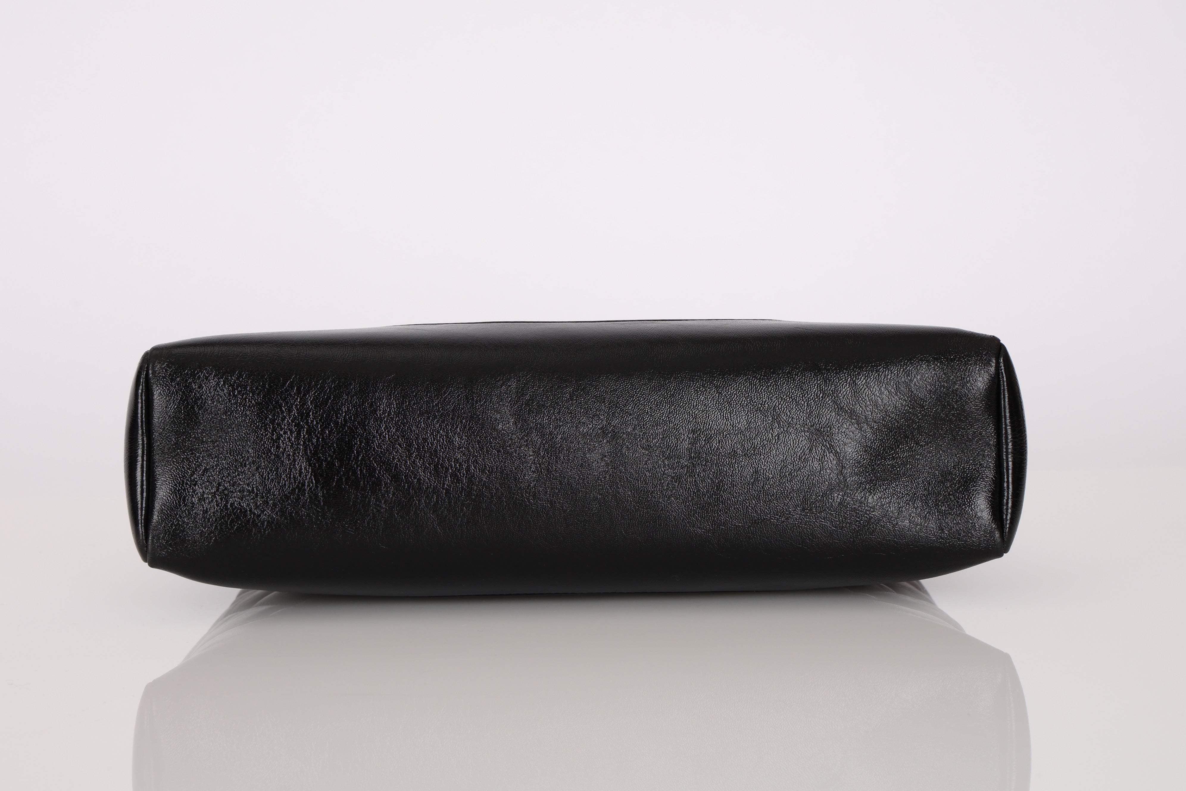 Chanel Mini 31 Shopping Bag Black Shiny Crinkled Calfskin 2024 GHW