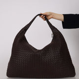Bottega Veneta Dark Chocolate Intrecciato Large Hobo