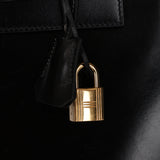 Hermès 1987 Noir Box Kelly 28 Sellier GHW