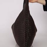 Bottega Veneta Dark Chocolate Intrecciato Large Hobo