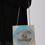 Limited Edition Chanel 1998 Silver Sequin & Nylon CC Tote