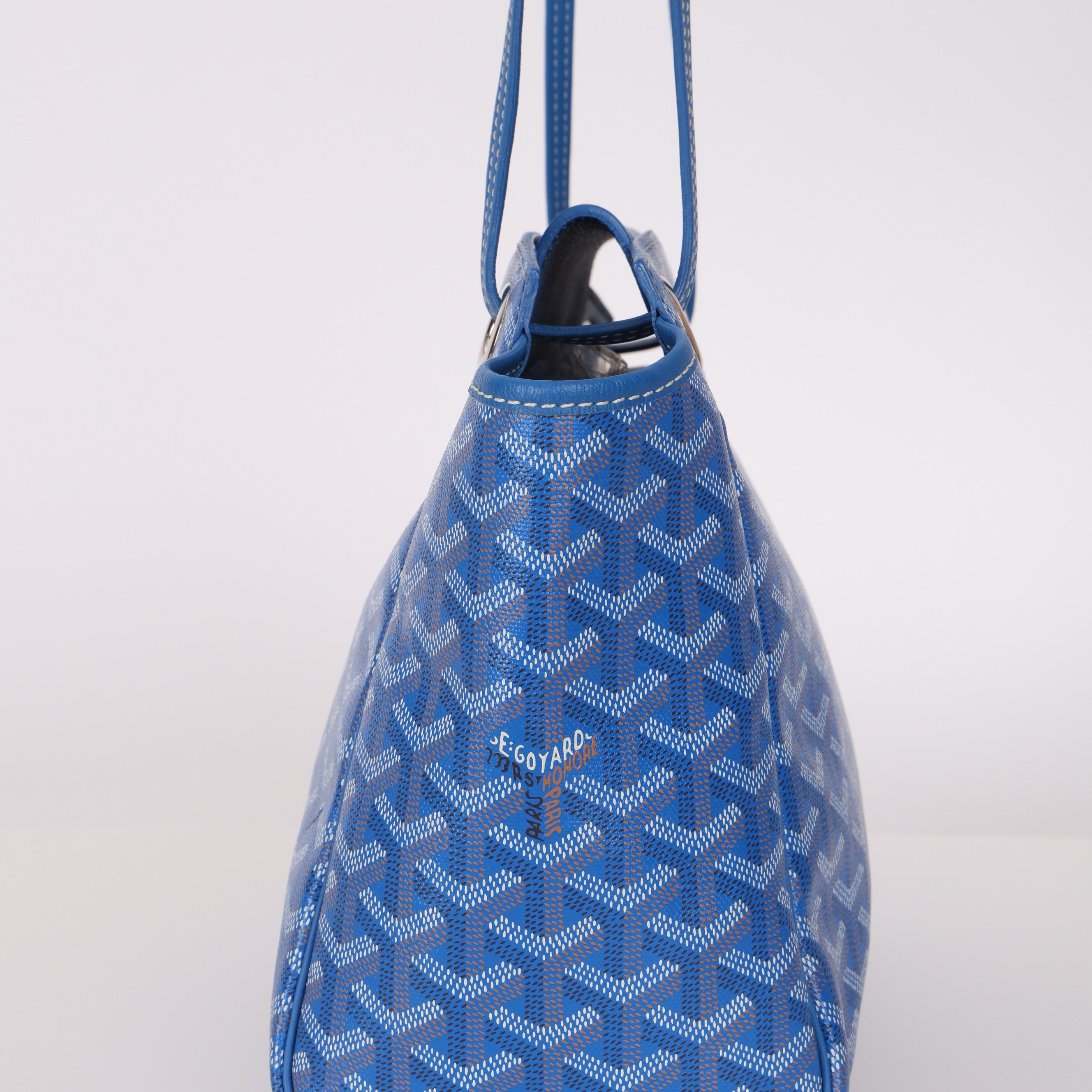 Goyard Sky Blue Goyardine Rouette PM