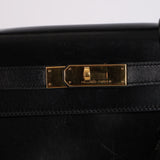 Hermès 1987 Noir Box Kelly 28 Sellier GHW
