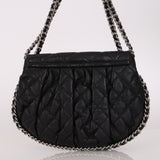 Chanel Medium Chain Around Shoulder Bag Black Lambskin 2016 SHW