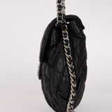 Chanel Medium Chain Around Shoulder Bag Black Lambskin 2016 SHW