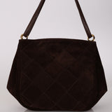 Bottega Veneta Chocolate Suede Maxi Intrecciato Shoulder Bag