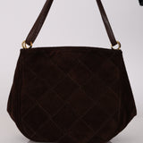 Bottega Veneta Chocolate Suede Maxi Intrecciato Shoulder Bag
