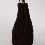 Bottega Veneta Chocolate Suede Maxi Intrecciato Shoulder Bag