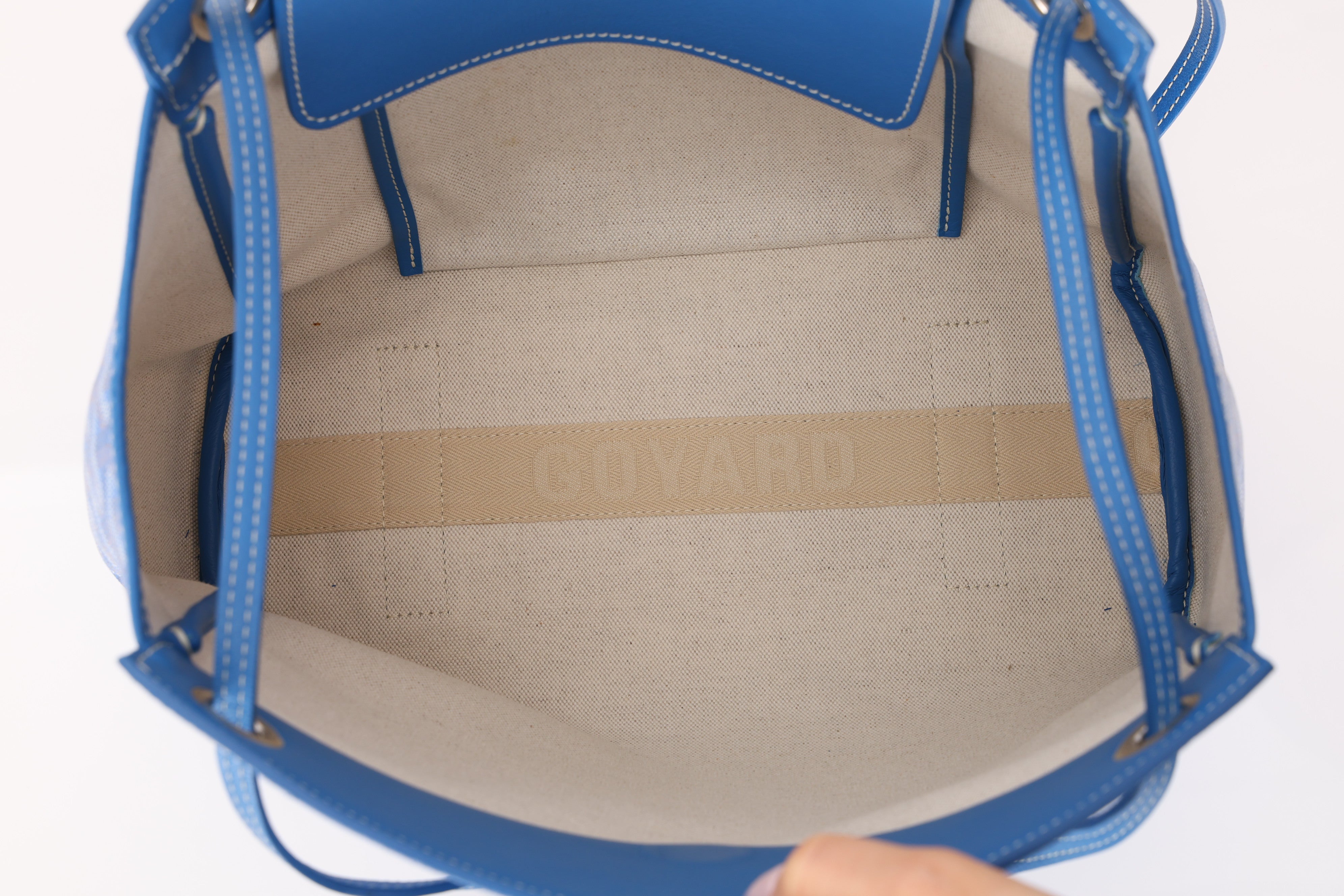 Goyard Sky Blue Goyardine Rouette PM