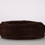 Bottega Veneta Chocolate Suede Maxi Intrecciato Shoulder Bag