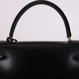 Hermès 1987 Noir Box Kelly 28 Sellier GHW