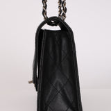Ultra-Rare Chanel Small Sellier Style Classic Single Flap Black Caviar 1998 SHW