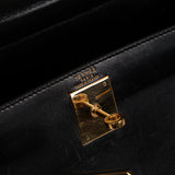Hermès 1987 Noir Box Kelly 28 Sellier GHW