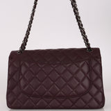 Chanel Jumbo Classic Double Flap Dark Purple Lambskin 2012 DSHW
