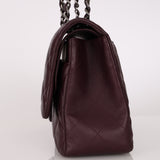 Chanel Jumbo Classic Double Flap Dark Purple Lambskin 2012 DSHW