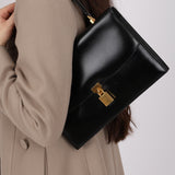 Ultra-Rare Hermès 1974 Noir Boxcalf Cadena Shoulder Bag GHW