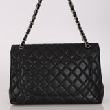 Chanel Maxi Single Flap Black Caviar 2012 SHW