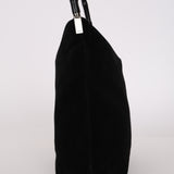 Gucci Black Suede Bamboo Top Handle Tote Bag
