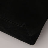 Gucci Black Suede Bamboo Top Handle Tote Bag