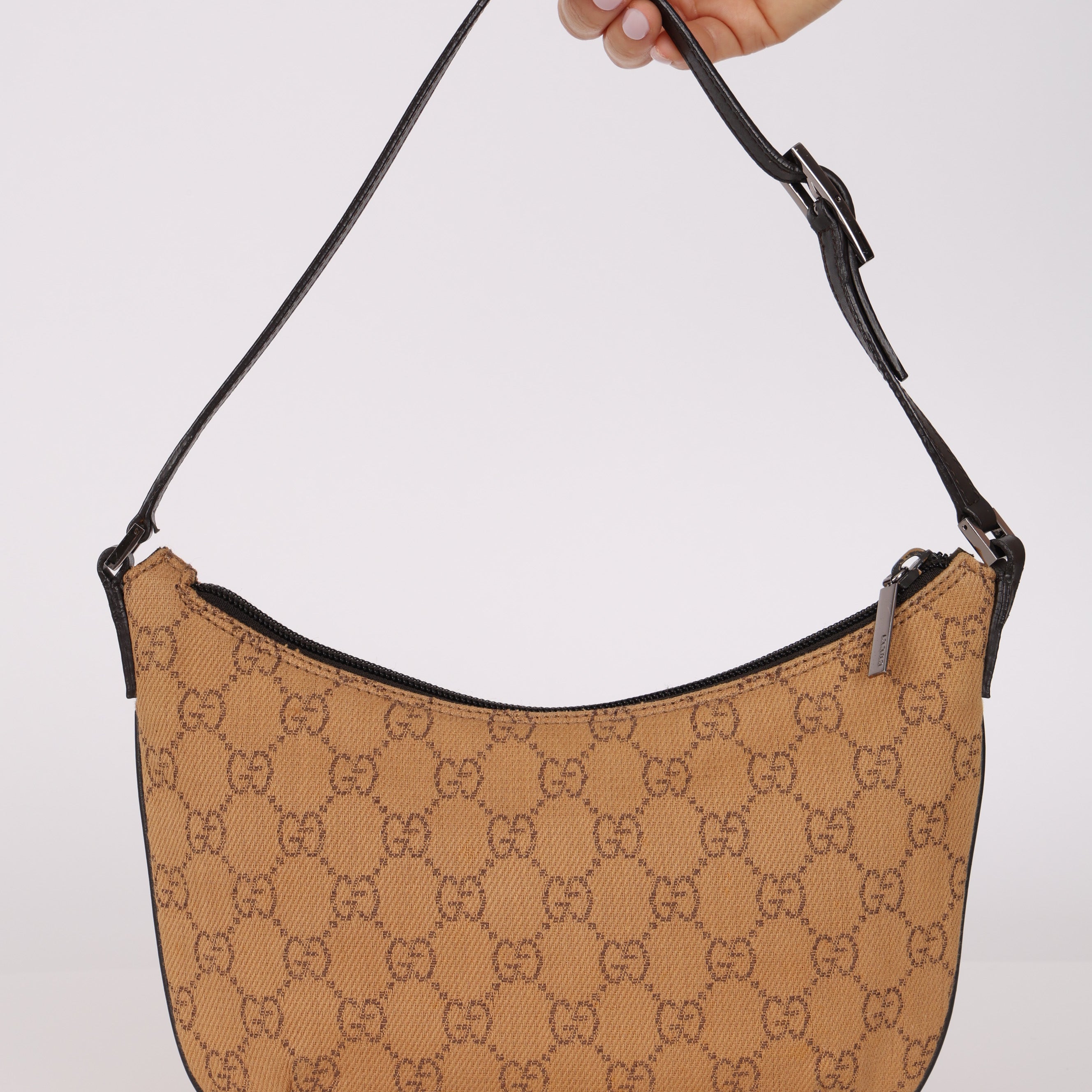 Gucci GG Canvas Cresent Pochette
