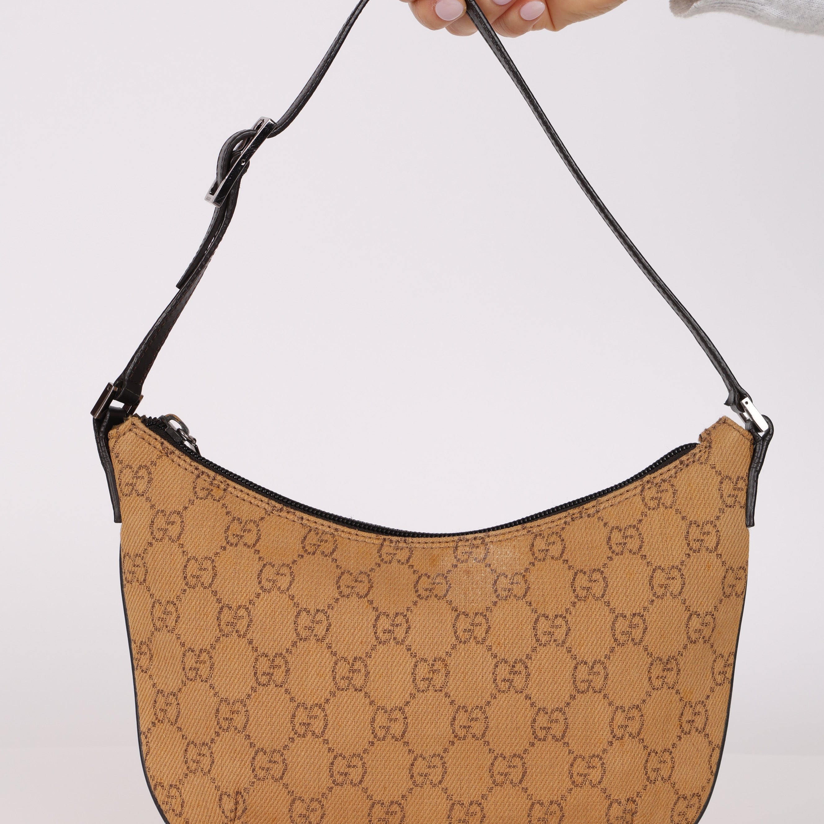 Gucci GG Canvas Cresent Pochette