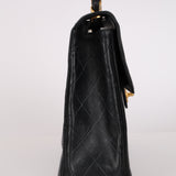 Chanel Jumbo Single Flap Black Lambskin 2001 24K GP