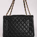 Chanel Jumbo Single Flap Black Lambskin 2001 24K GP