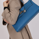 Hermès 2011 JPG Bleu Mykonos Clemence Shoulder Kelly 42 PHW