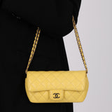 Chanel 2020 Yellow Caviar Sunglasses Case