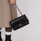 Chanel 2014 Patent Turnlock Small Double Flap Bag