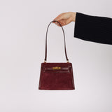 Ultra-Rare Hermès 1981 Bordeaux Veau Doblis and Box Mini Kelly 20 Sellier GHW