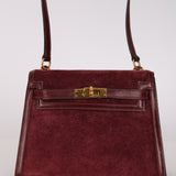 Ultra-Rare Hermès 1981 Bordeaux Veau Doblis and Box Mini Kelly 20 Sellier GHW