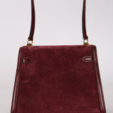 Ultra-Rare Hermès 1981 Bordeaux Veau Doblis and Box Mini Kelly 20 Sellier GHW