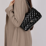 Chanel 2014 Patent Turnlock Small Double Flap Bag