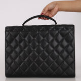 Rare Chanel Briefcase Black Caviar 1997 SHW