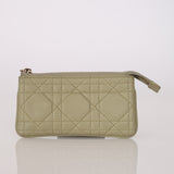 Dior 2022 Sage Cannage Lady Dior Zipped Coin Case