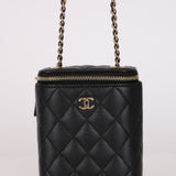 Chanel Mini Vanity Case Black Caviar 2020 CGHW