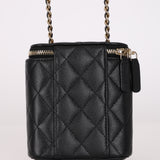 Chanel Mini Vanity Case Black Caviar 2020 CGHW