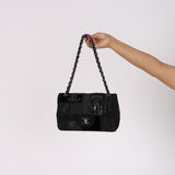 Ultra-Rare Chanel Small Single Flap Black Patchwork 2011 SHW