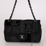 Ultra-Rare Chanel Small Single Flap Black Patchwork 2011 SHW