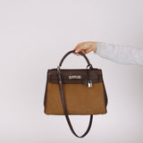 Limited Edition Hermès 2007 Ebene Vautour Evercalf and Blond Troika Kelly 32 PHW