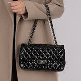 Chanel 2014 Patent Turnlock Small Double Flap Bag