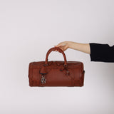 Dior 2016 Cognac Macro Woven Cannage Connect Duffle Bag