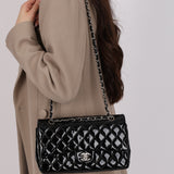 Chanel 2014 Patent Turnlock Small Double Flap Bag