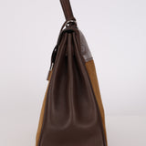 Limited Edition Hermès 2007 Ebene Vautour Evercalf and Blond Troika Kelly 32 PHW