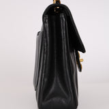 Chanel Jumbo Mademoiselle Single Flap Black Caviar 1993 24K GP