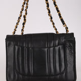Chanel Jumbo Mademoiselle Single Flap Black Caviar 1993 24K GP