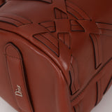 Dior 2016 Cognac Macro Woven Cannage Connect Duffle Bag