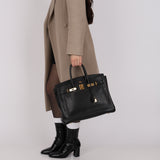 Hermès 2002 Noir Ardennes Retourne Birkin 35 GHW